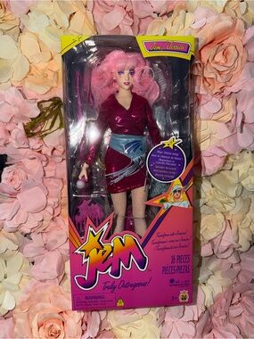 JEM Pink Hair Rock Star Doll by JEM - Hot Pink and Light Pink